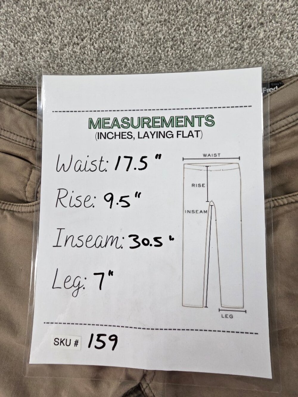 Buffalo David Bitton Fred-x Easy Fit Mens Khaki Straight Pants W32 L32 - Picture 7 of 7